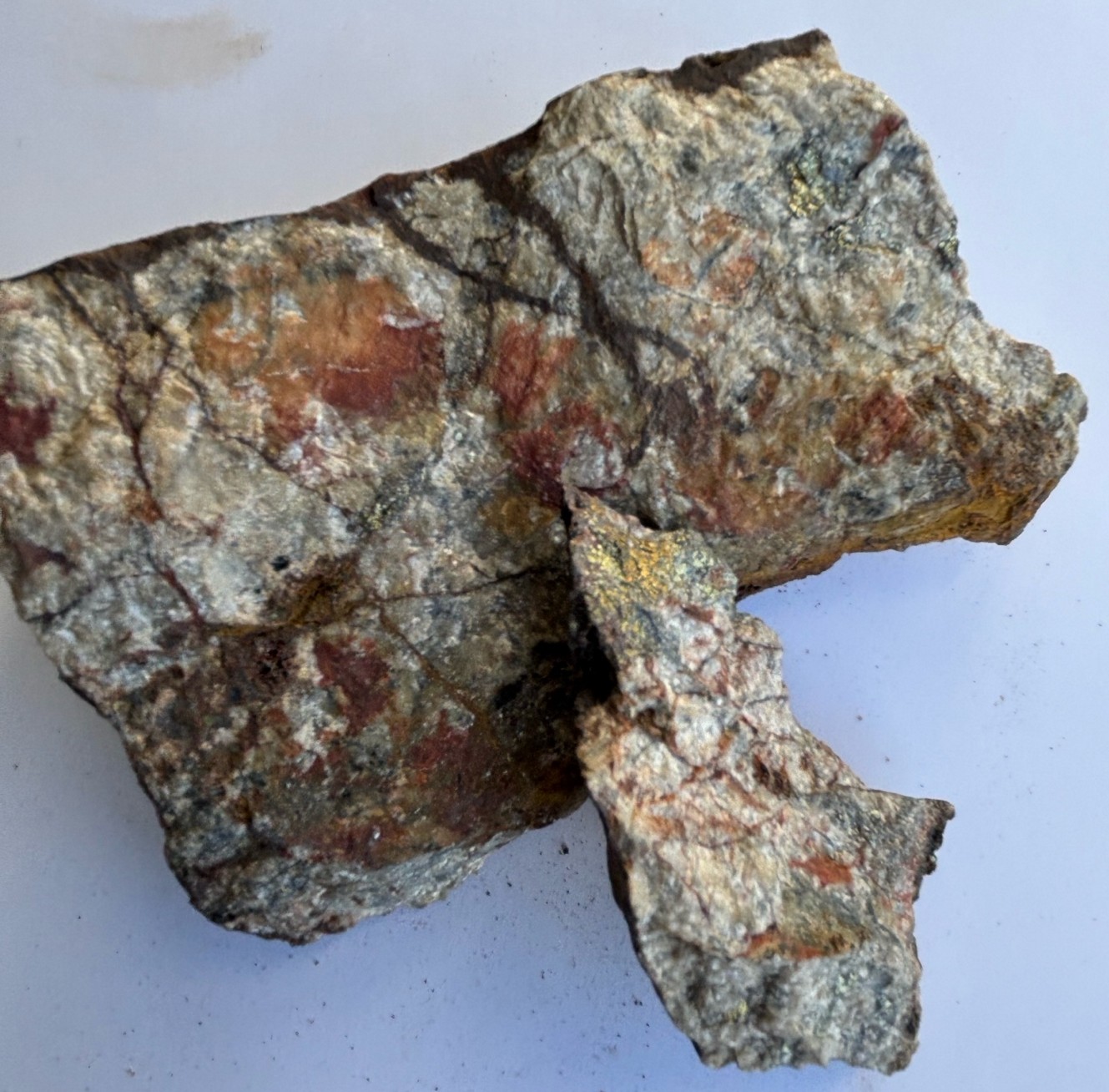 Figure 1 : Minéralisation primaire observée dans la structure minéralisée principale qui s'étend sur 1 km de long.