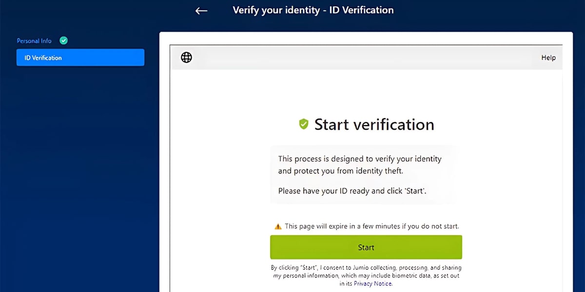 Submit a quick selfie to match your documents.
