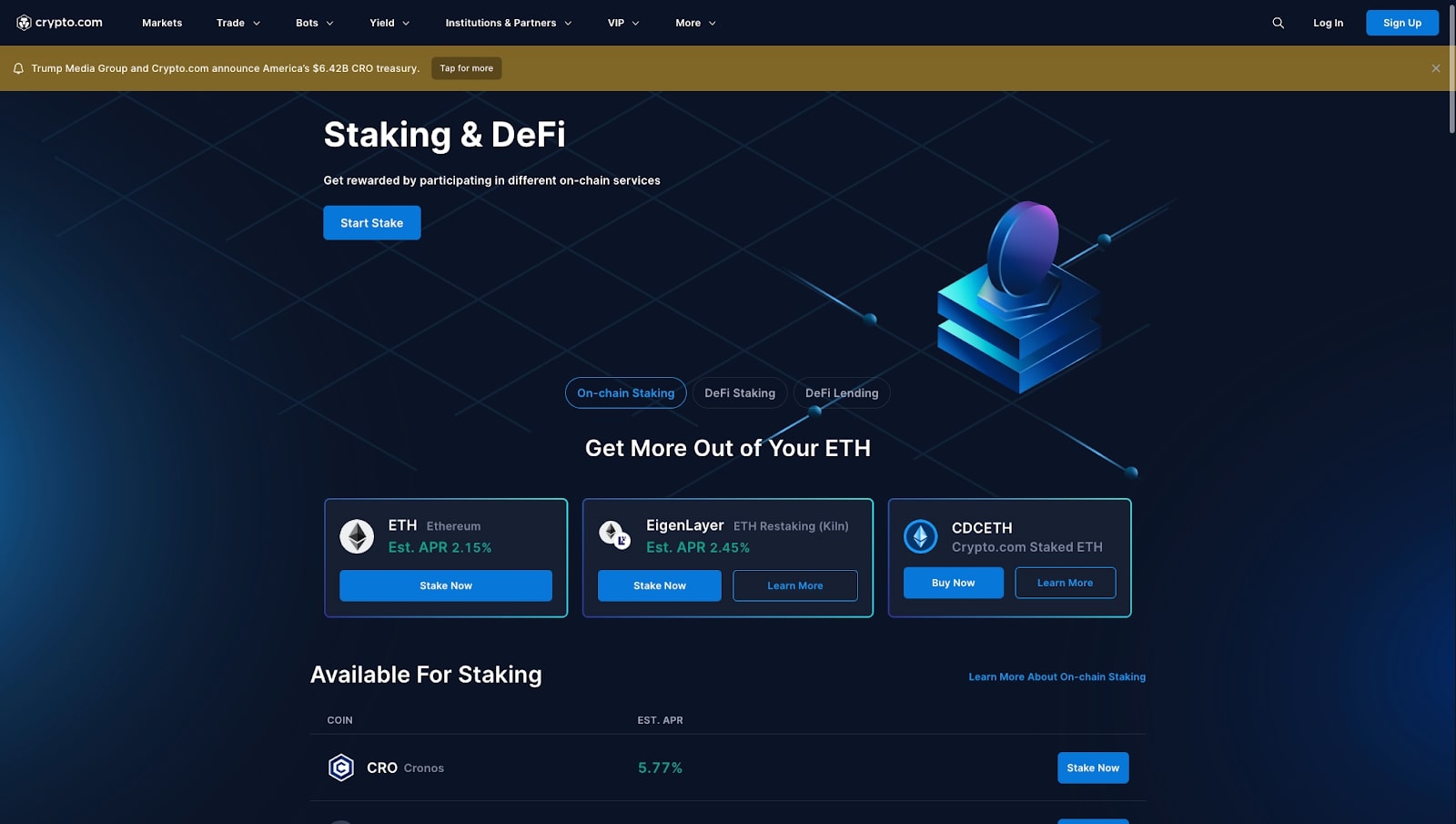 Stake CRO And Claim Your New User Bonuses