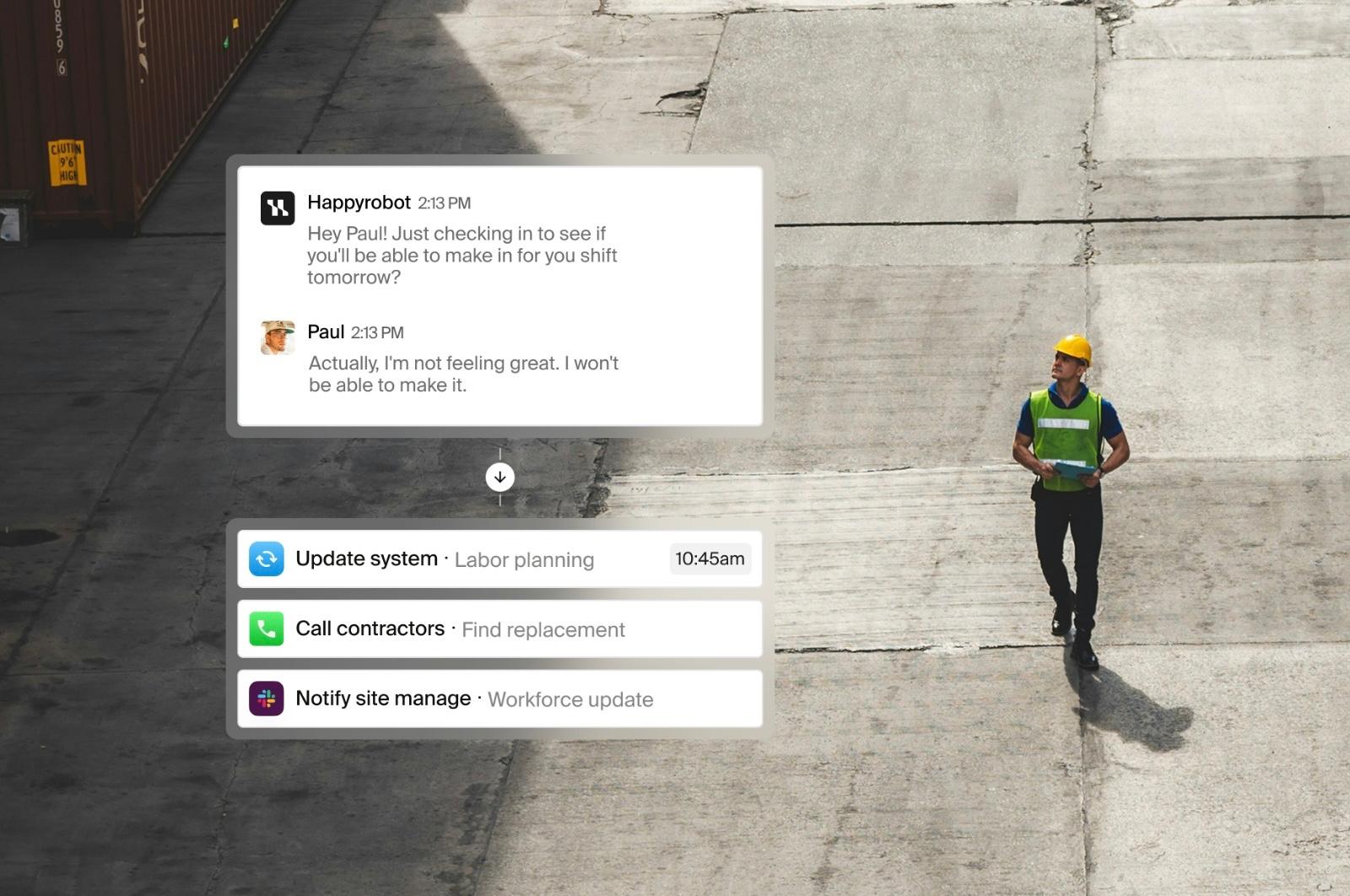 Staffing AI agent confirms contract work and finds a replacement.jpg